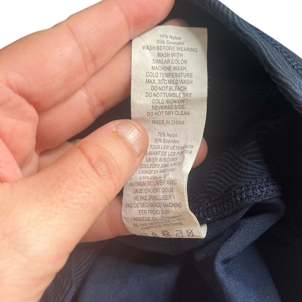 Zyia Navy Terrace Pocket Drawstring Luxe 7/8 Leggings Size 4 - Picture 6 of 7